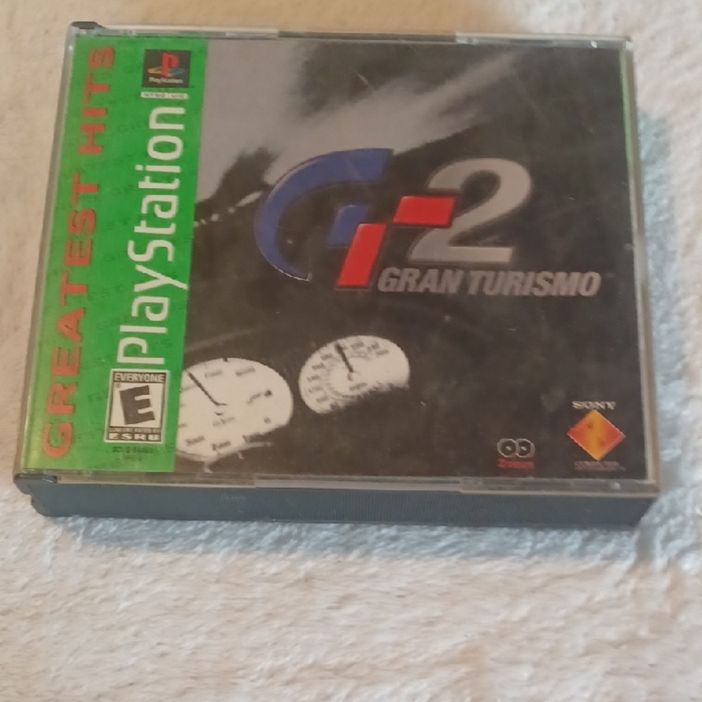 Sony Gran Turismo 2 for PlayStation - Green and Black Case